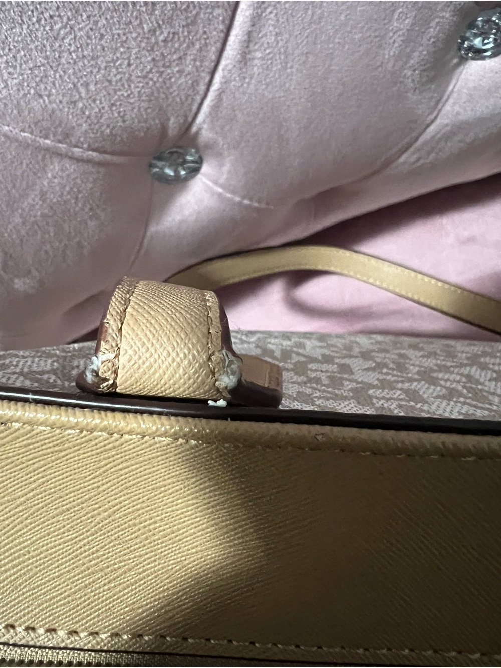 DKNY Bryant Signature I Tote Bag in Beige Monogram with Tan Handles - Picture 10 of 16